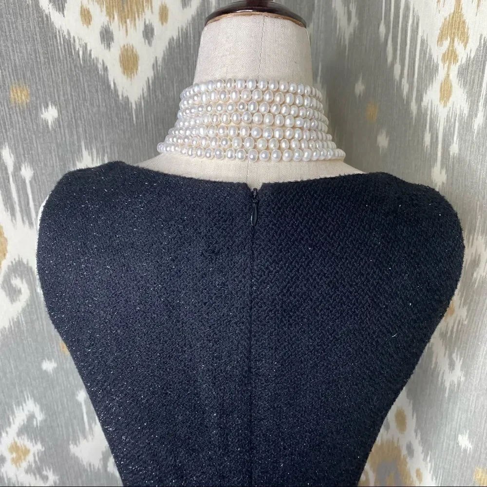 Ralph Lauren Black Luster Knit Sheath Dress
